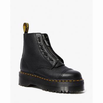 Dr Martens Női Sinclair Bőr Platform Bakancs Fekete